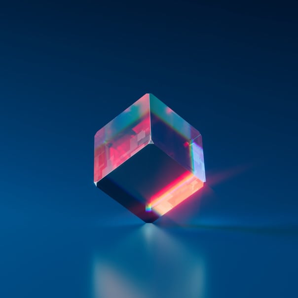 cube reflecting colors